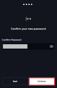 Confirm password